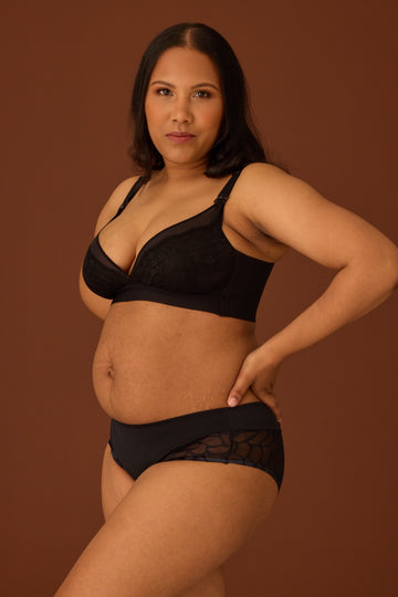 Second Skin Lace Nursing Bra | Maternity Lingerie | OVUM Coal